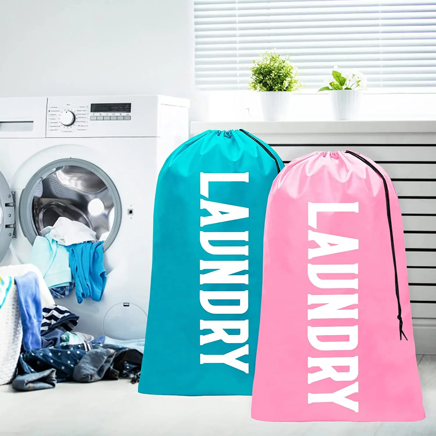 XL Travel Laundry Bags Dirty Clothes Organizer Machine Washable Easy Fit a Laundry Hamper or Basket laundry bag clothes washing bag storage bags