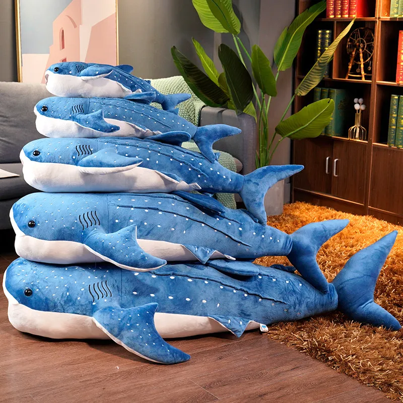 Whale plush toy soft stuffed sea animal cuddle pillow