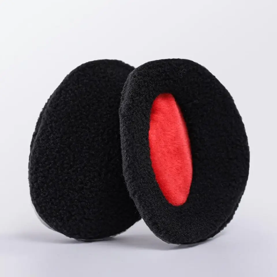 Paraorecchie Donna 2 Paia Paraorecchie, Copri Orecchie Invernale Nero e Rosso Fodera in Pile Caldi Copri Orecchie, Antivento/Antifreddo, Attività All'aperto, Unisex (Borsa Portaoggetti Regalo*1