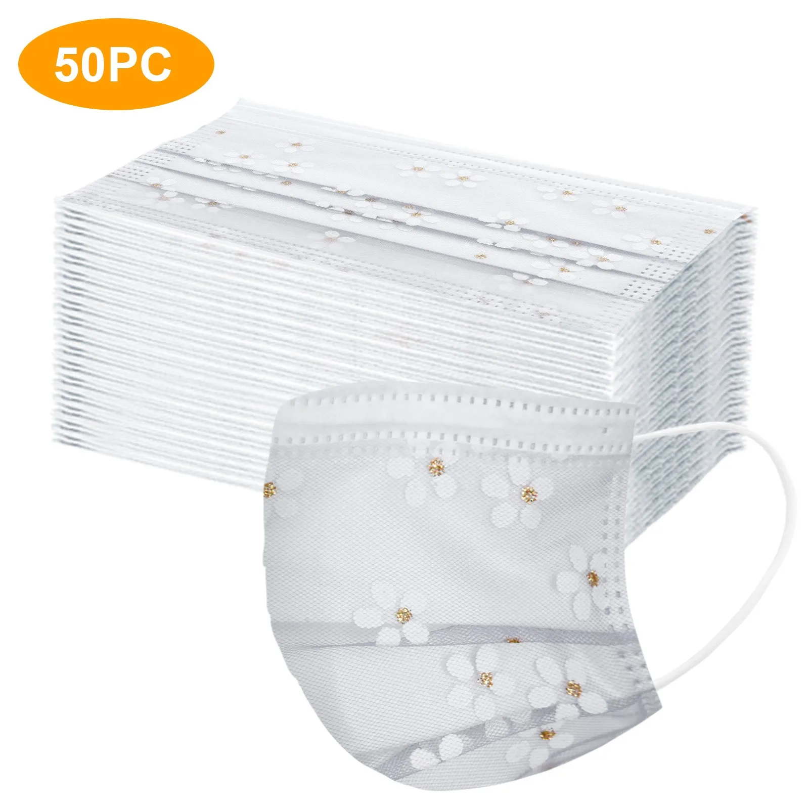 Adult Face Mask Lace Gauze Mascarillas Disposable 3ply Filter Respirator Facemask Breathable Masks masque visage 30/50pcs face mask