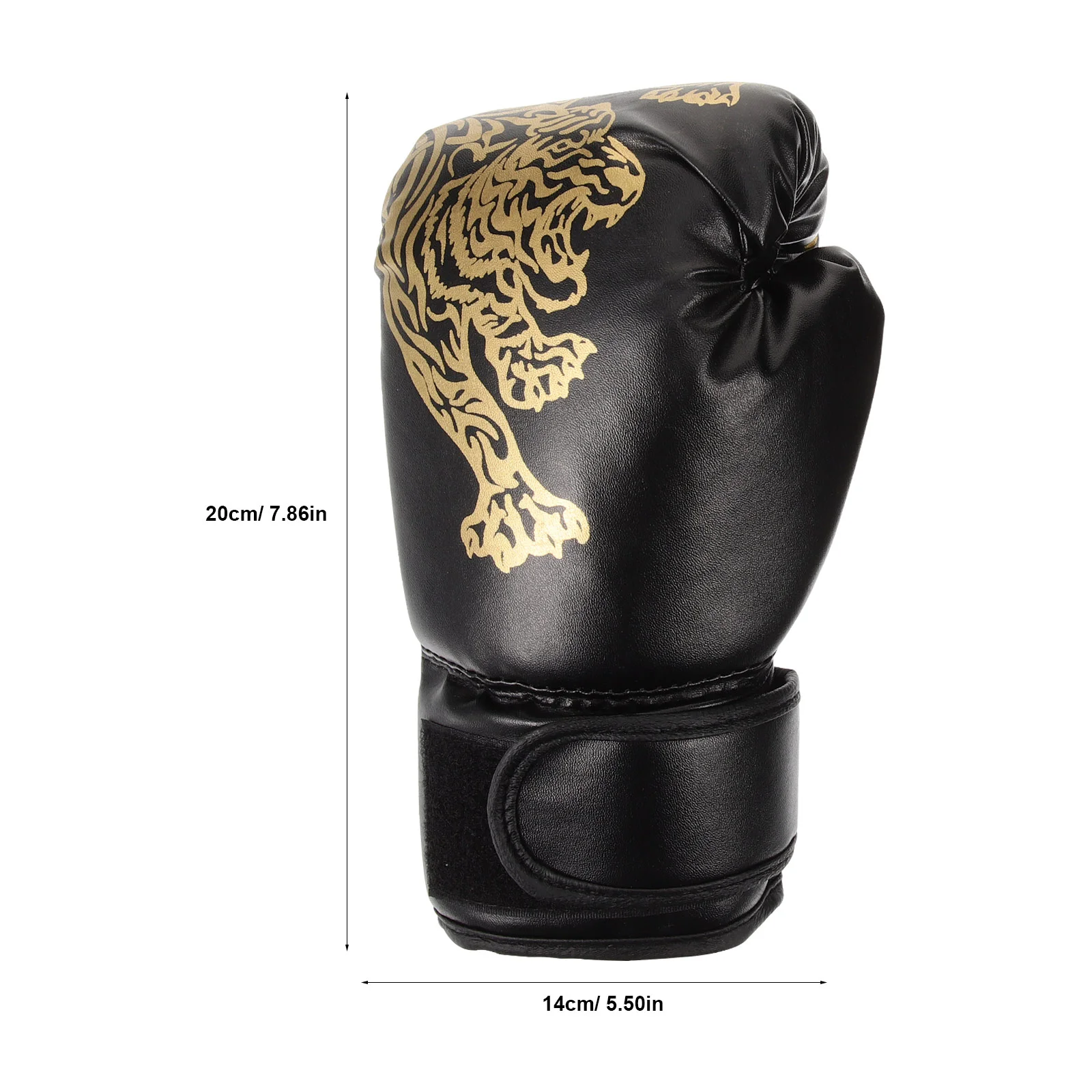 1 Pair Breathable Boxing Gloves Protective Training Mitts Sparring Hand Pads for Children Kids (Black)