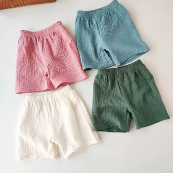Children's Shorts Girls Boys Cotton Yarn Short Pants Summer Children's Girls Soft And Breathable Capris Baby Clothes 1