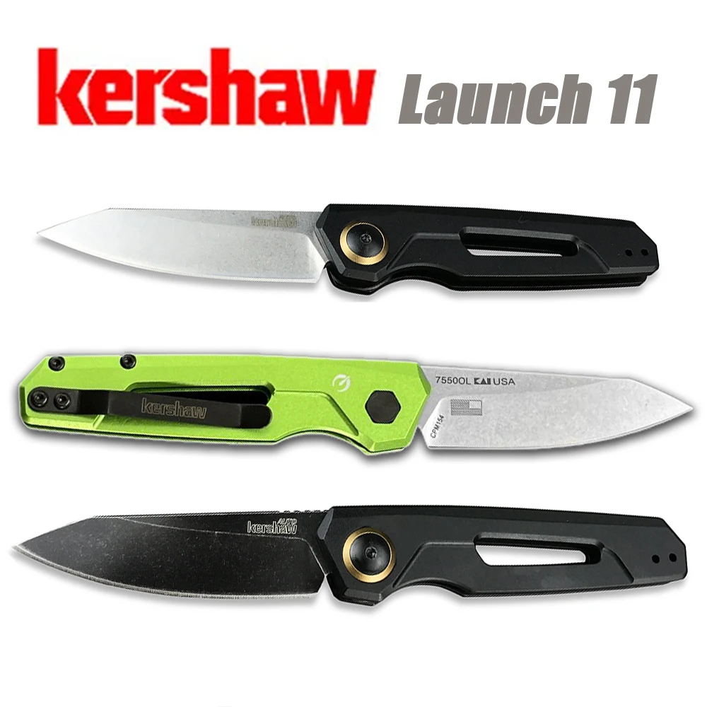 

Outdoor Kershaw 7550 Launch 11 Folding Pocket Knife 8Cr13Mov Aluminum Handle Tactical Survival Knives Rescue Hunting EDC Tools