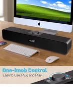 Computer Speakers with 3.5 mm Aux, Small PC Speakers Powered by USB, Wired USB Desktop Speaker, USB Soundbar for Monitor - Image 3