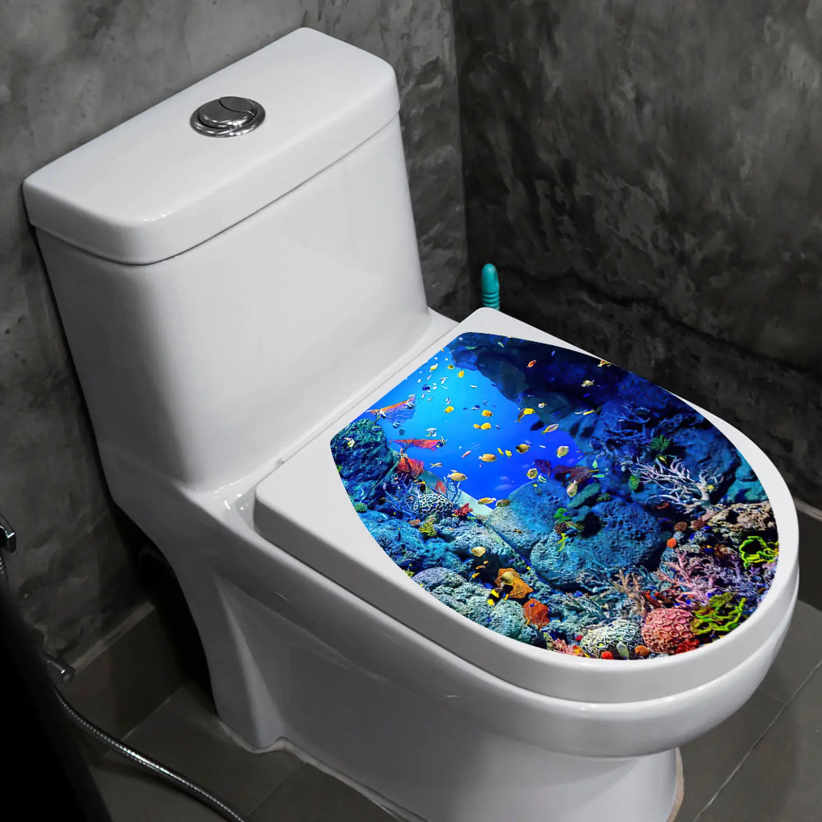 Valentine's Day Toilet Sticker Decals, Red Heart Rose Flower Waterproof Toilet Lid Tank Decals For Bathroom Cistern Decoration