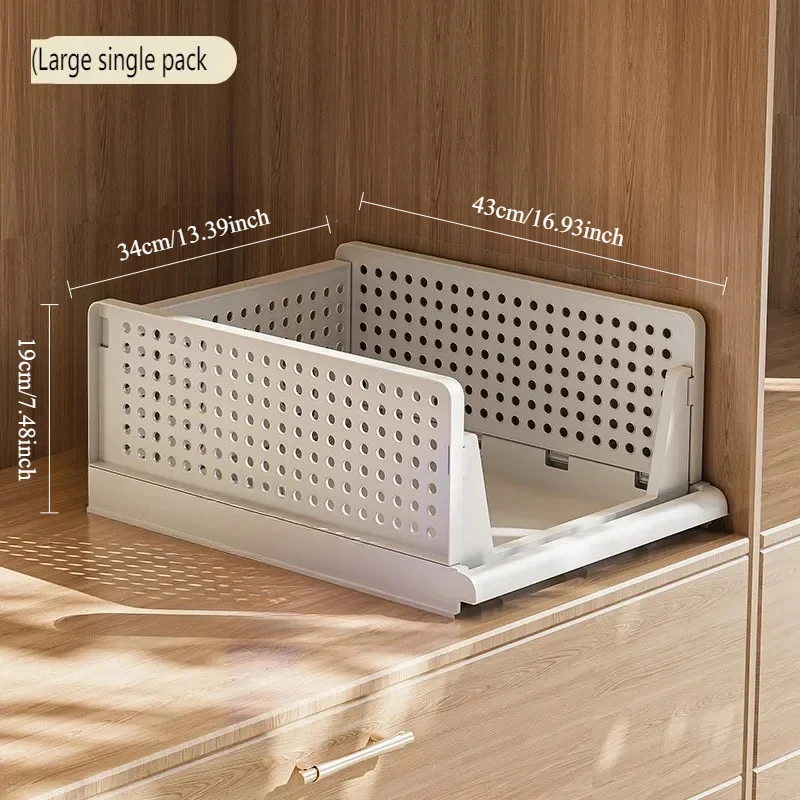 Clothes Storage Drawer Foldable High-capacity Plastic Storage Box Household Stackable Drawer Organization Household Wardrobe 6