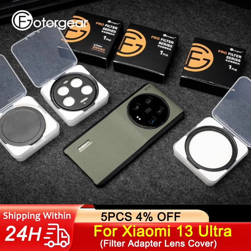 Fotorgear Per Xiaomi 13 Ultra Phone Filter 17Mm Adapter Lens 67Mm Filtro Telefonico (Cpl/Nd/White Mist/Star/Black Mist Filter Set