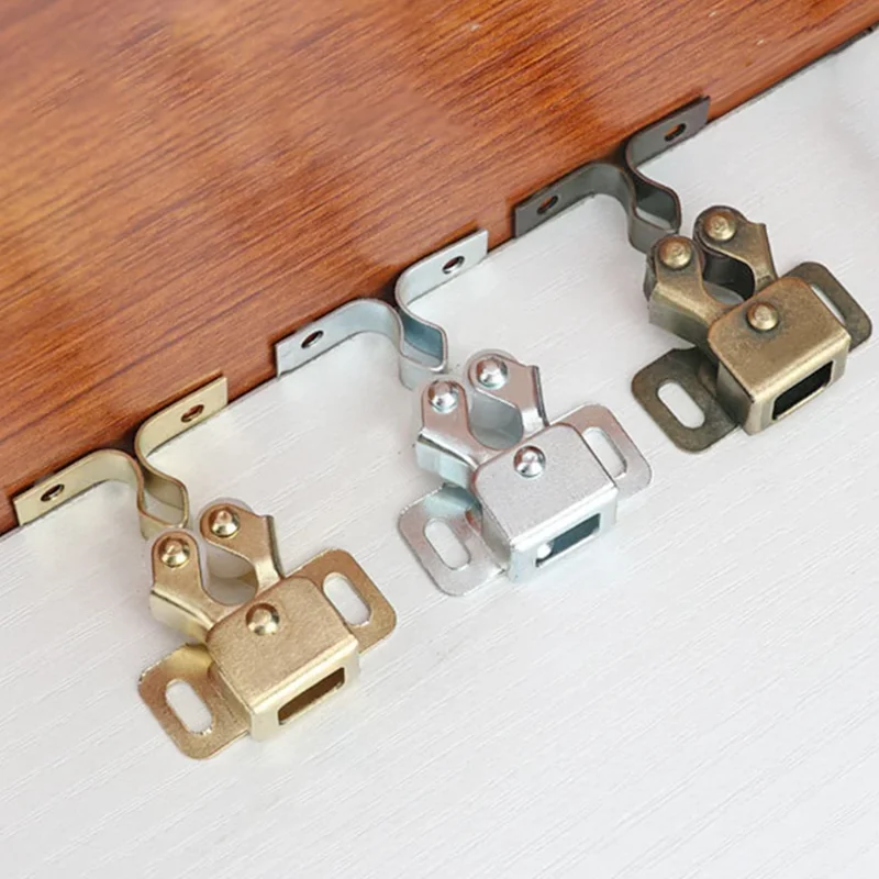 Furniture Door Stoppers Cupboard Cabinet Door Roller Latch Twin Double Catches Striker Screws