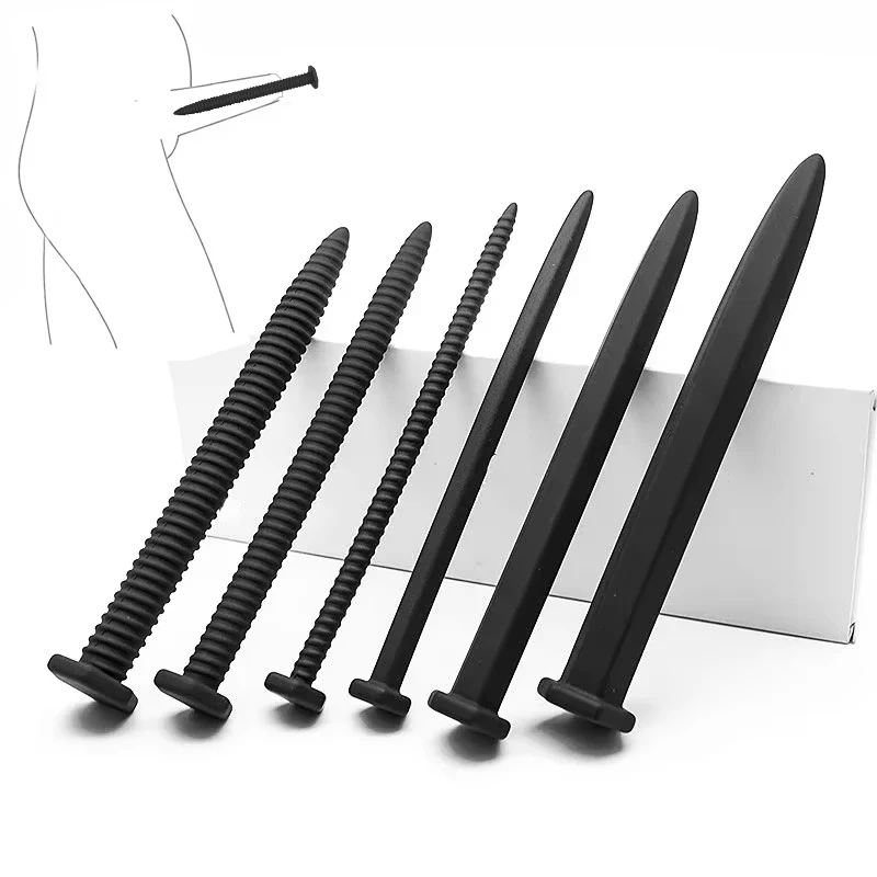 6 Size Penis Plug Silicone Urethra Catheter Soft Male Masturbator Tube Urethral Stretcher Urethral Sound Dilator Adult Sex Toys
