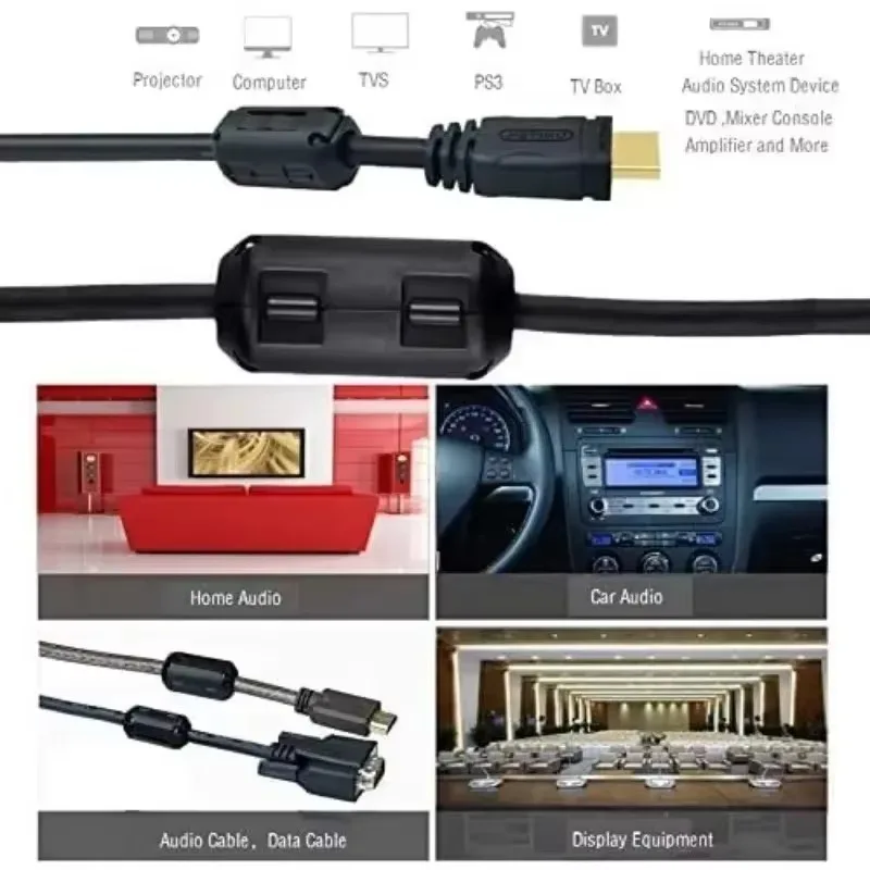 Noise Filter Magnetic Clip Ferrite Core Noise Suppressor Filter Ring Cable Clamp Wire Soft Magnet Clips for Powerline Power Cord cable filter cable noise suppressor