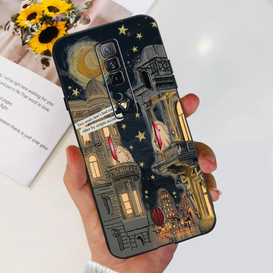 Fashion Cool Pattern Black Silicone Phone Case for ZTE Nubia Red Magic Series