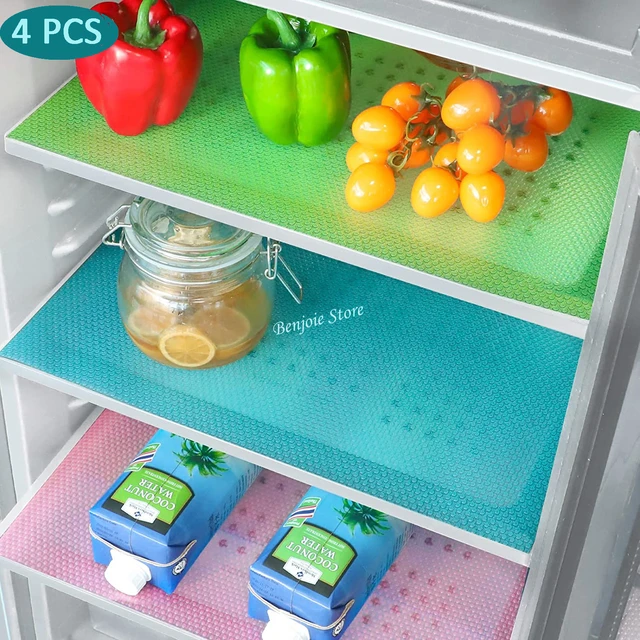 4pcs/set Refrigerator Pad Antifouling Refrigerator Liners Washable Mildew Refrigerator  Mats Can Be Cut Refrigerator Fridge Mats - AliExpress