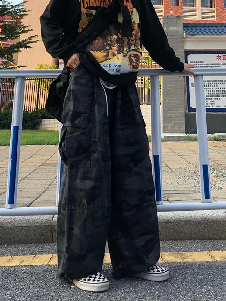 Retro Cargo Pants Men's Japan Street Loose Wide-leg Trousers Spring Autumn High Street Pants Harajuku Fashion