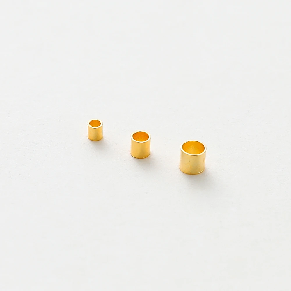 100 teile/los 1,5/2/2,5mm 14K/18K Gold Farbe Überzogene Messing Positionierung Perlen für DIY Armband Halskette Schmuck Machen Zubehör – Detail 16
