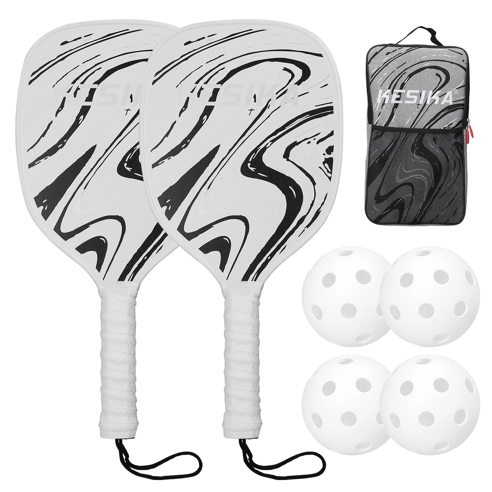 Pickleball Rackets Set 2 Rackets 4 Balls