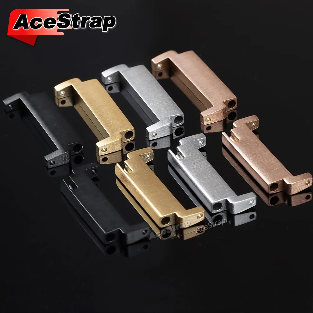 Elegant Stainless Steel Quick Release Watch Band Connectors - 2 Pack