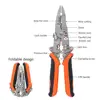 12 In1 Foldable Wire Stripping Pliers Multifunctional Universal Crimper For Wire Peeling Cutting Dividing Electrical Pliers Tool 1