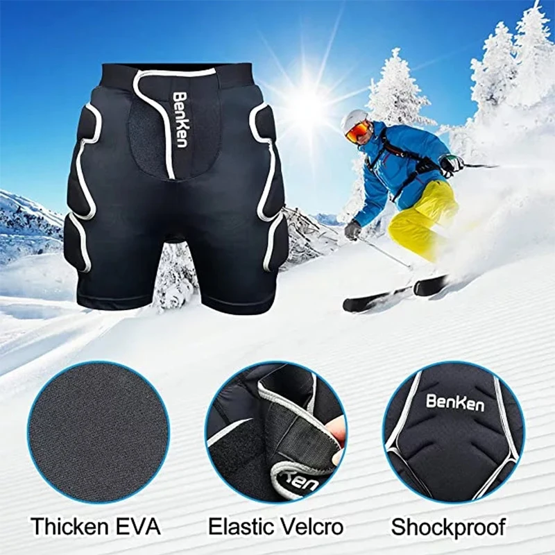 Pantalon de Snowboard, Coussinet de Protection 3D, Équipement de Protection  de Patinage Adulte pour Femme Homme, Short Rembourré Anti-Chute pour Le