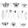 Stainless Steel Cookware Pots Pans Kids Children’S Toy For Girls Mini Pretend Kitchen Toys, Super Shatterproof Tableware 6