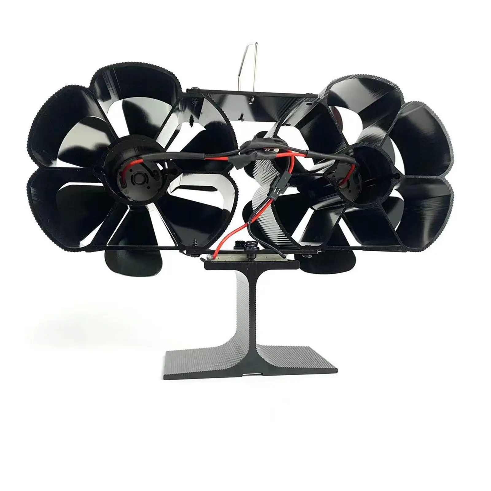12 Blade Heat Powered Stove Fan Low Noise Efficient Heat Distribution  Durable Double Head Fireplace Fan For Living Room Home - Stoves - AliExpress