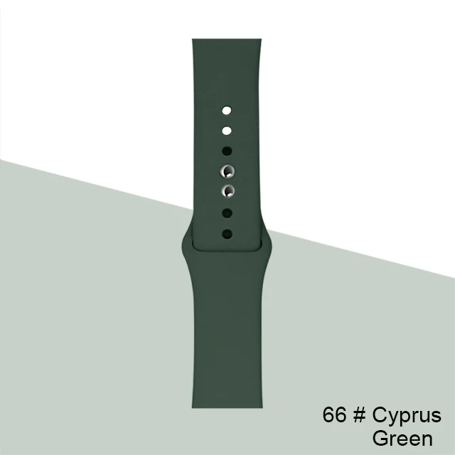 Silicone Strap For Apple Watch band 45mm 41mm 44mm 40mm 38mm 42mm Watchband Bracelet Correa For Iwatch Series 6 Se 5 4 3 7 Dark-green-66