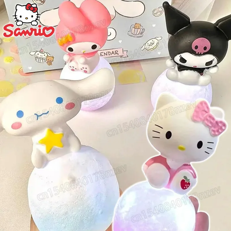 

Sanrio ночной светящийся прикроватный светящийся Детский Светильник Hello Kitty Cinnamoroll Kuromi для девочек милые украшения для комнаты