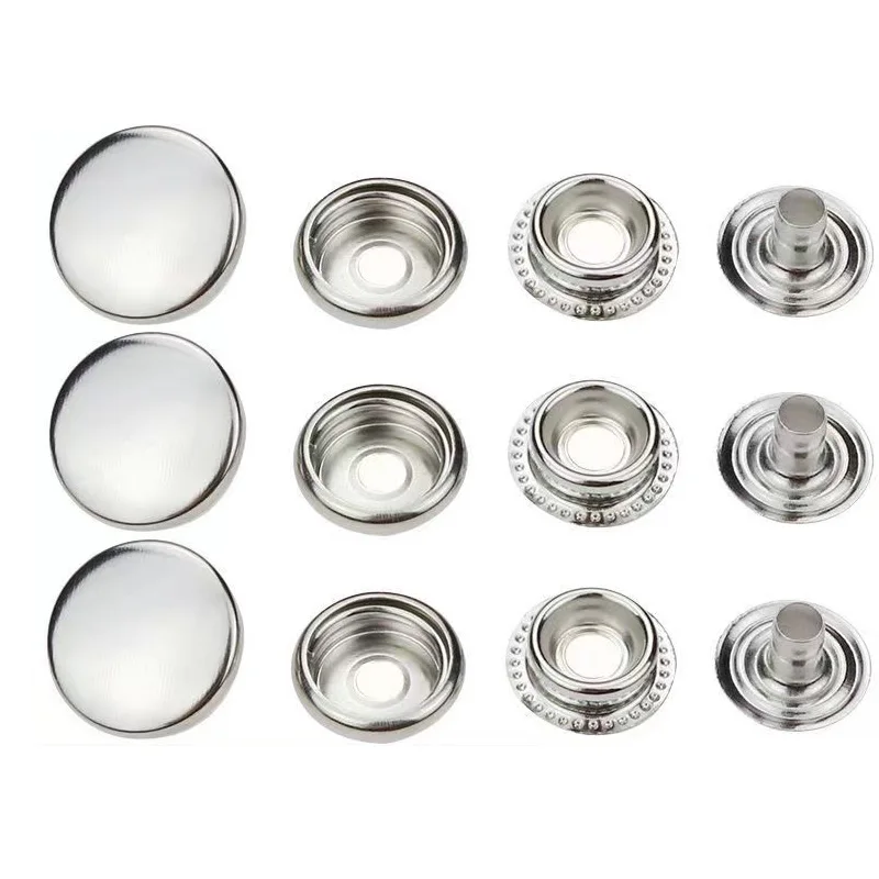 Description Picture 6 of item20/50/100 Sets #201 #203 Metal Snap Fasteners Snaps Button Press Studs Sewing Button For DIY Clothes Garment Bags Leathercraft