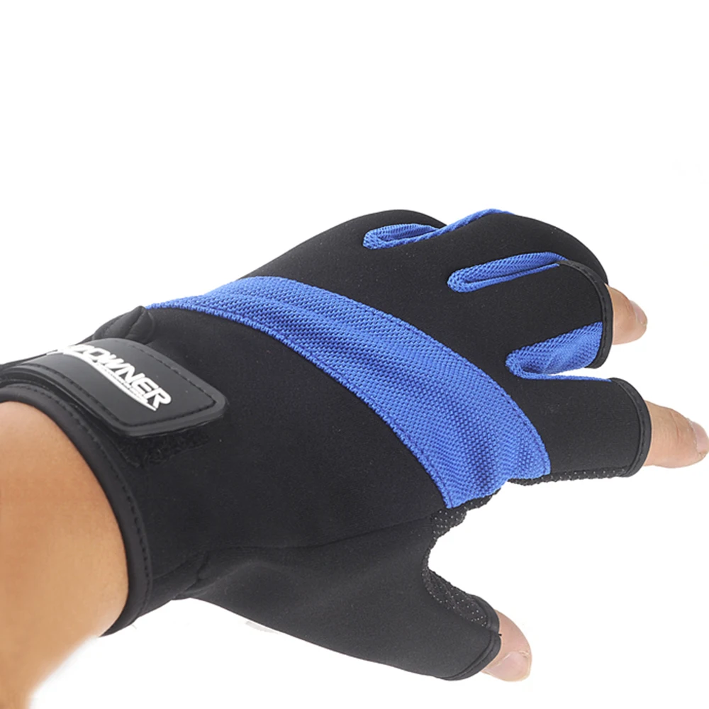Anti-slip Fishing Gloves Anti-cut Imported sheepskin Cut three Fish Equipment UV Wear Protection Sports fishing gloves