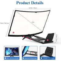 12" Foldable 3D Screen Magnifier Ultra-Clear HD Curved Lens for Smartphones with Portrait/Landscape Viewing Phone Accessories 6