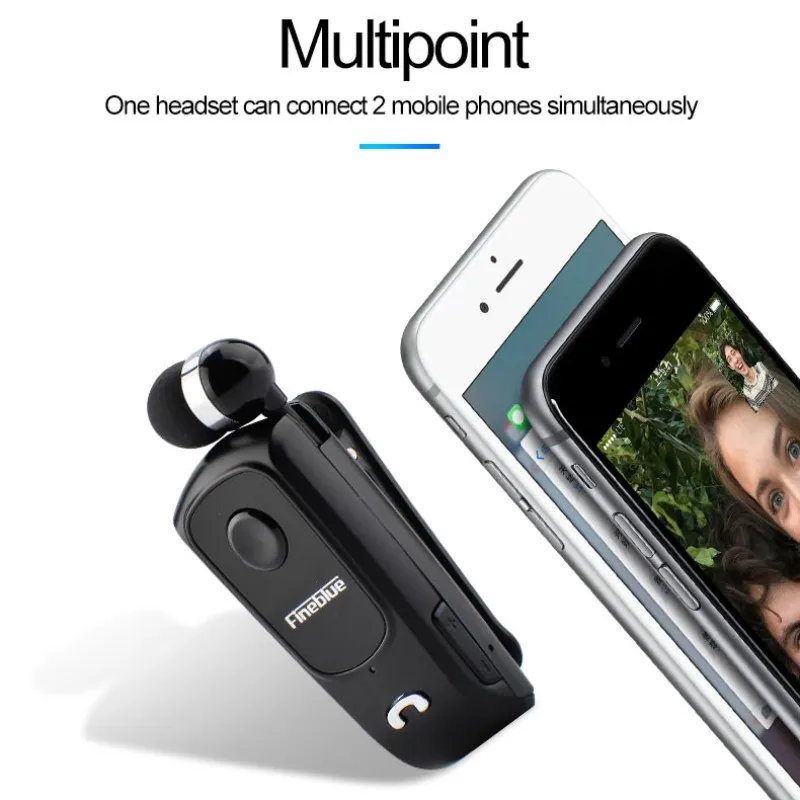 Fineblue F920 Wireless Earphone Bluetooth Headset Ears in Lotus with Wire Clip Earphones Handsfree Earbuds Retractable Headphone 2