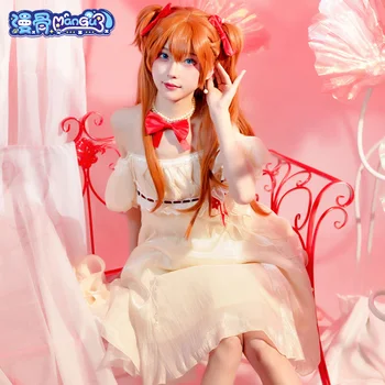 주얼리 투모로우 향수 코스튬 풀세트, 신세기 복음 전사 애니메이션, 여성 혀 가발 의상