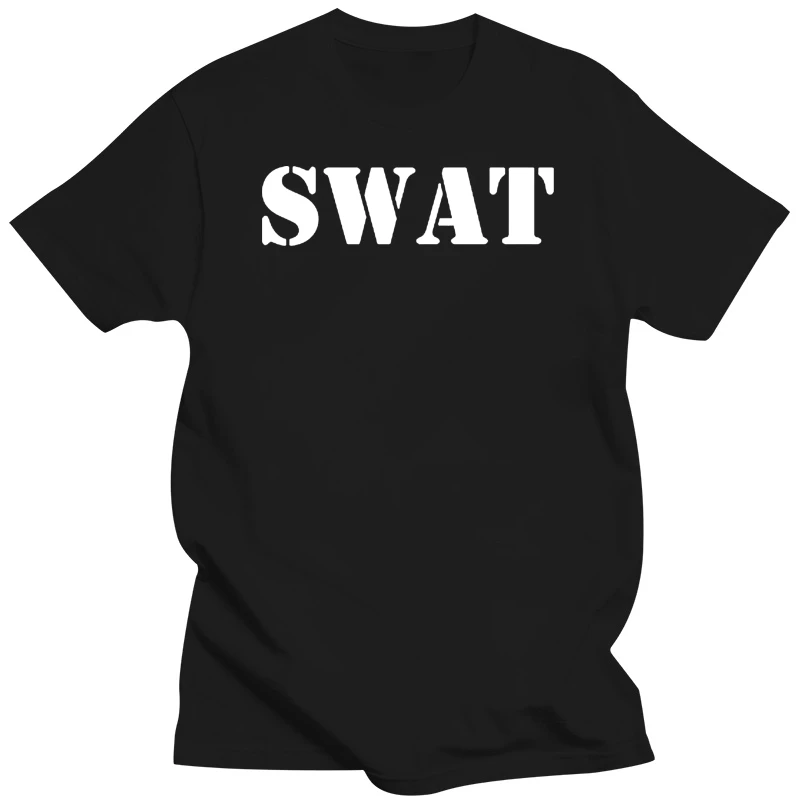 

Забавная Мужская Повседневная модная свободная футболка SWAT с коротким рукавом, Мужская простая футболка с надписью, одежда, классный мальчик