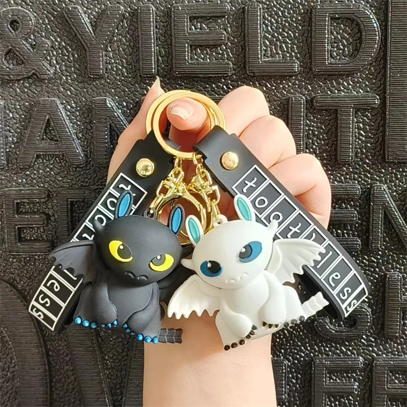 

How to train your dragon toothless little dragon keychain pendant creative men's and women's backpack pendant car keychain gift