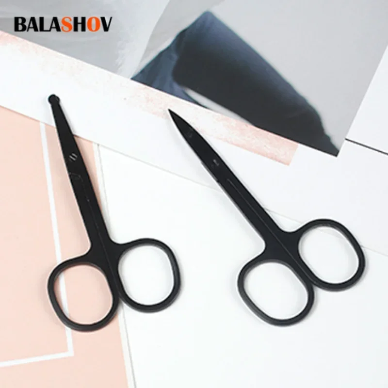 Nose Hair Scissors Lightweight Stainless Steel Pointed Round Head Beauty Trimmer Nose Hair Trimmer Ergonomics Nose Hair Cutter 2