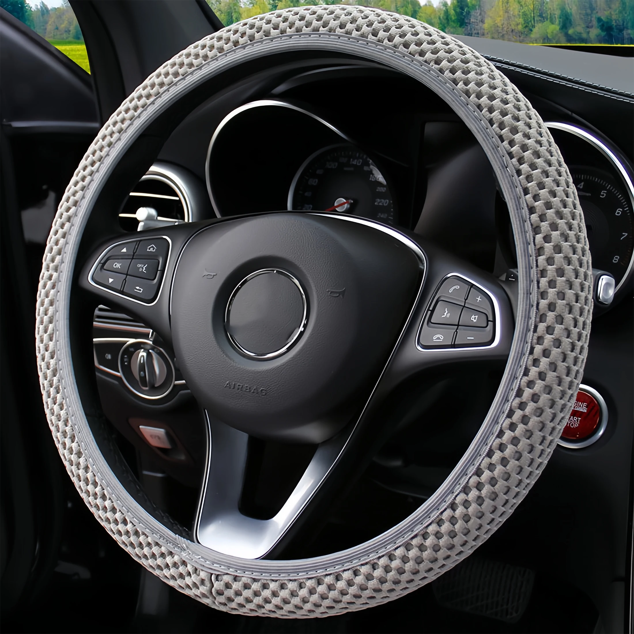 Steering Wheel Cover Four Seasons Universal Ice Silk Car