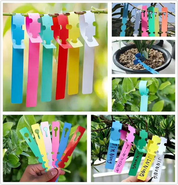 100pcs Waterproof Plant Markers Reusable Plastic Wrap Around Tree Tag Nursery Plant Markers Gardening Tools 1