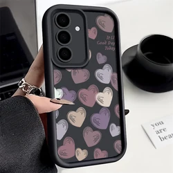 Candy Color Love Hearts Phone Case - Stylish and Protective Cover - Samsung S22 Plus (A616 Black)