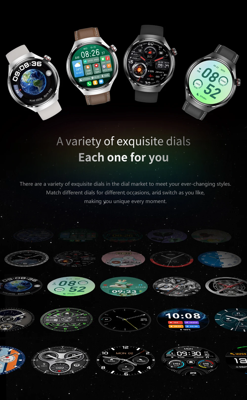 GT4 PRO Smart Watch NFC sport bezprzewodowe ลadowanie 380mAh baterii Monitor zdrowia Smartwatch mฤลผczyลบni kobiety dla Android iOS smartfona