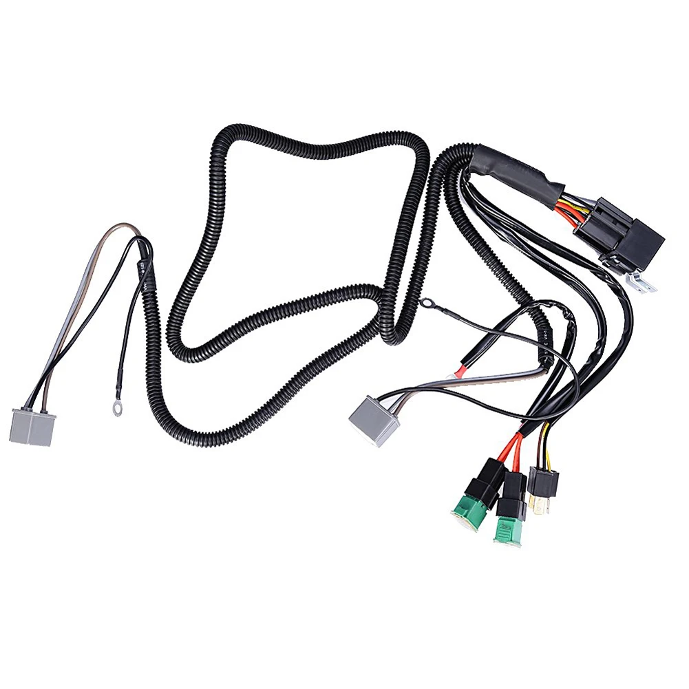 12V 자동차 H4 LED 헤드라이트 릴레이 배선 하네스 키트 H4 배선 하네스 키트 H4 9003 헤드라이트 릴레이 배선 키트 세라믹 소켓 플러그