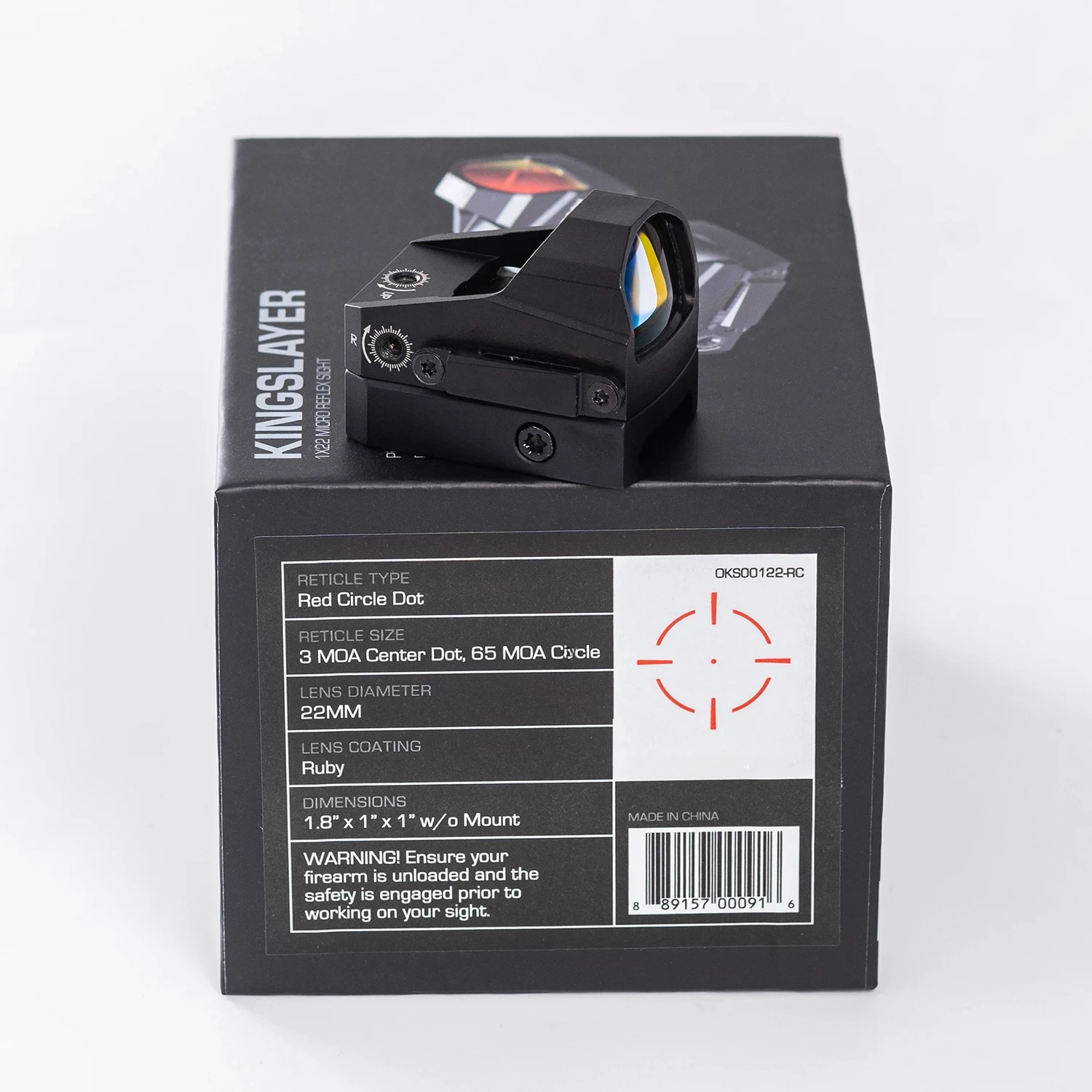 Original KINGSLAYER 1X22mm 3MOA Red Dot Sight Footprint&Picatinny Mount for Hunting Pistol Handgun Rifle Shockproof