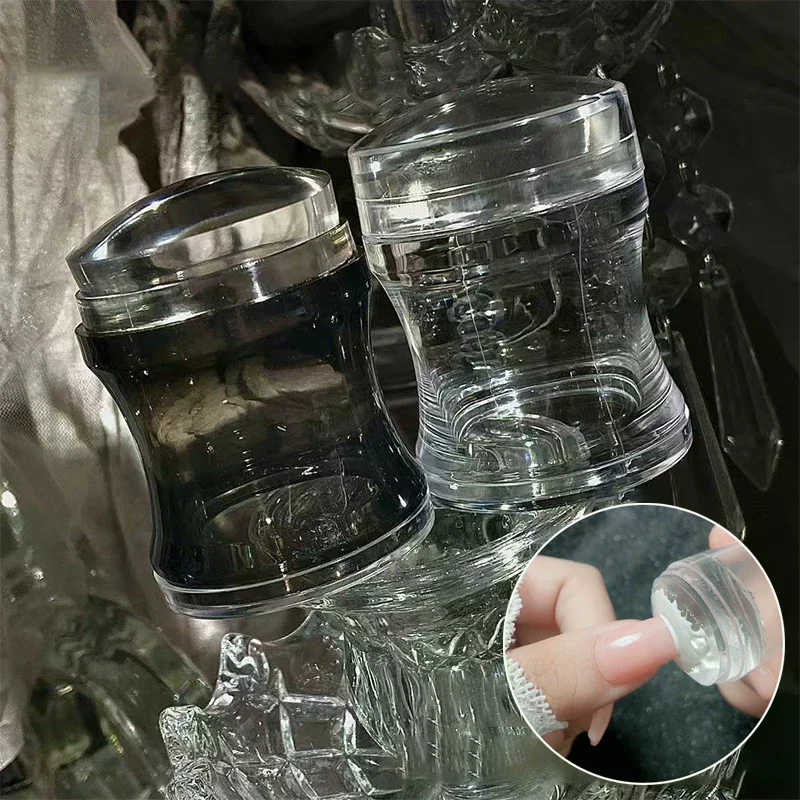 화이트 블랙 네일 스탬핑 플레이트 실리콘 네일 스탬퍼 스탬핑 네일 아트 액세서리 DIY 매니큐어 도구