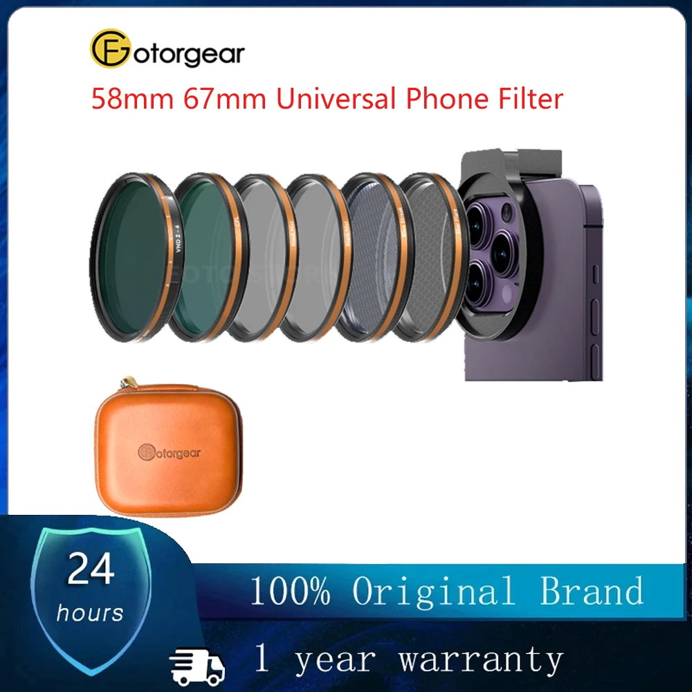 Fotorgear 58Mm 67Mm Kit Filtro Universale Per Telefono Cpl Star Variable Nd Filter Per Smartphone/Iphone 13 14 Pro Max/Huawei/Xiaomi