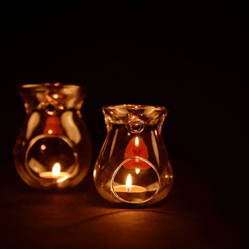Candle Holders Glass Oil Lamp Nordic Glass Candle Heat Resistant Oil Furnace