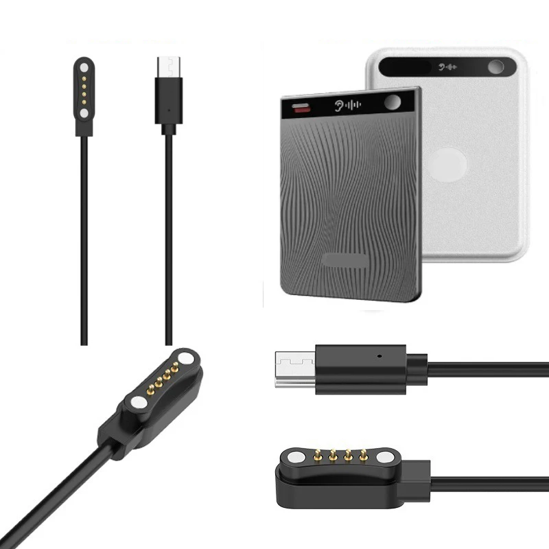 TicNote Lite AI용 TicNote AI용 자기 충전 케이블 1m 5V 1A Type C 블랙