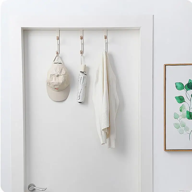 

Стеллаж для домашней двери с 2 крючками, металлический держатель для хранения одежды, стеллаж для спальни, кухни, ванной, шкафа, двери, шляпы, органайзер, полки