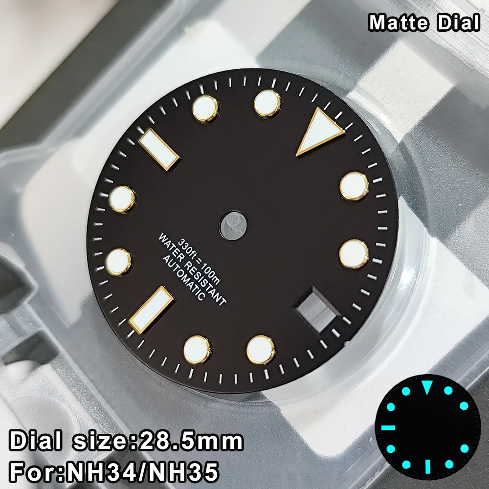 Blue Luminous Multi-Color Watch Dial Replacement - 28.5mm