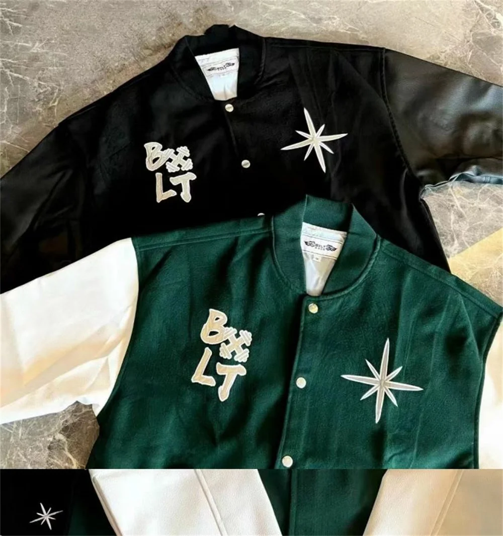 Zeus son jacket training fitness reflective thickened baseball jacket 2024 autumn men's fashion versatile casual style