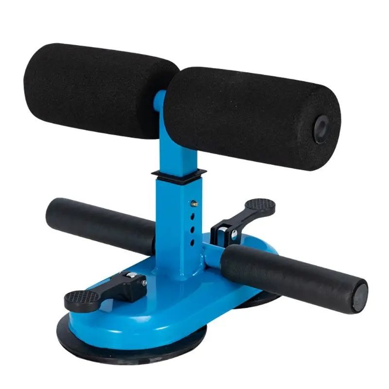 Abdominal Fitness Equipment Sit Up Equipment Bar Portable Adjustable Sit-up Floor Bar Self-Suction Training Equipment with 2 Suction Cups and 4