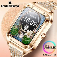 1.57Inch Top Luxury Smart Watch Women Bluetooth Call Blood Pressure Heart rate Sleep Health Monitor Smartwatch For Ladies Gift 1