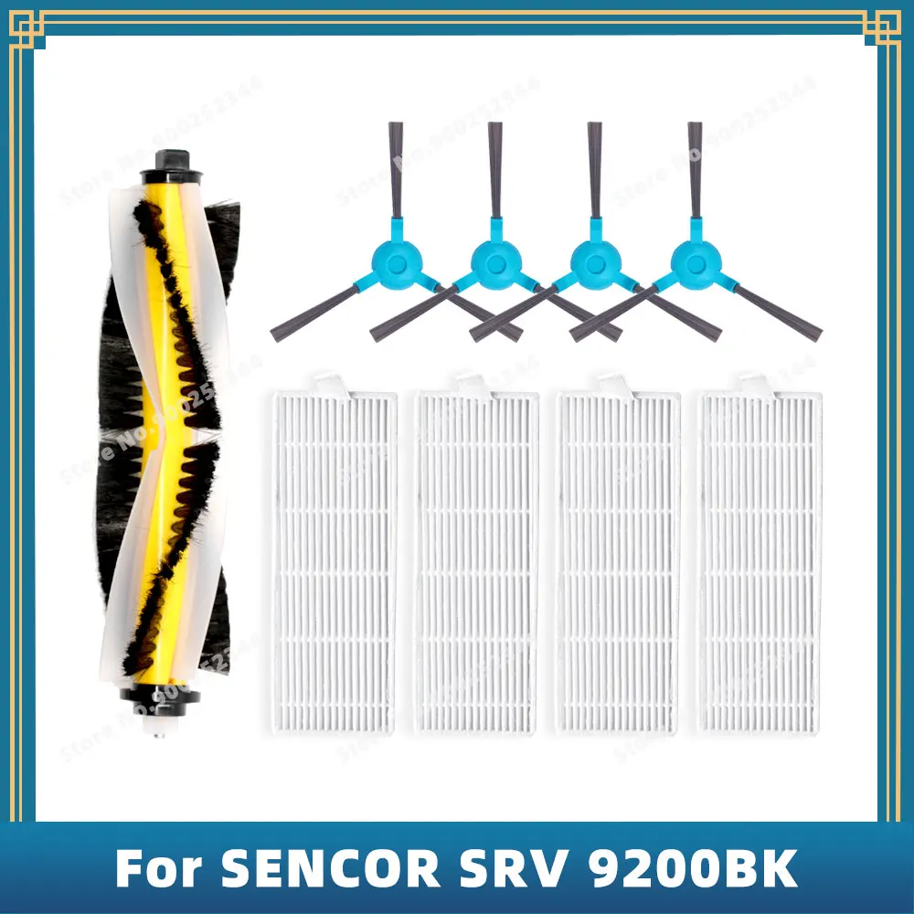 Sobressalentes para Sencor Srv 9200bk Acessórios de Substituição Escova Lateral Principal Filtro Hepa Peças